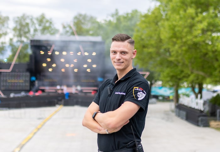 Security-Einsatzleiter Kevin Wernig.