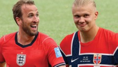 Harry Kane (li.) und Erling Haaland sind bereit für den großen Showdown.