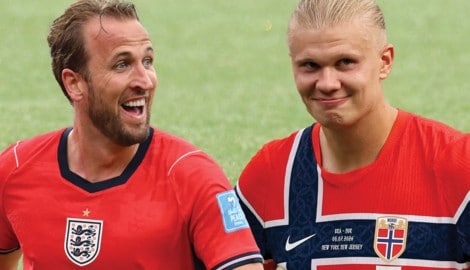 Harry Kane (li.) und Erling Haaland sind bereit für den großen Showdown.