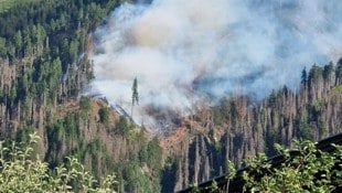 Der Waldbrand in Virgen in Osttirol dürfte bald gelöscht sein.