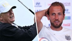 Offenbar auf Wunsch Donald Trumps spielten der US-Präsident und Englands Starstürmer Harry Kane ...