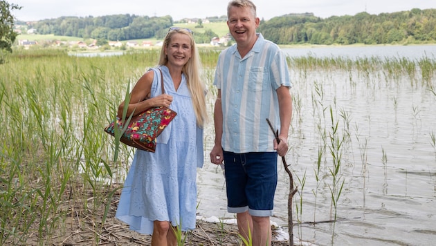 Sandra Lebeiner-Braun und Michael Lebeiner genießen ihre Freizeit am liebsten am Grabensee.