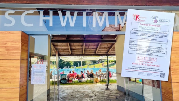 Ein kühler Sprung ins kalte Nass – und das ganz kostenfrei. Viele Krumbacher nutzen dies und ...