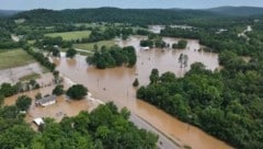 Durch ungewöhnlich starke Regenmengen wurden viele Gebiete in Missouri überschwemmt. 