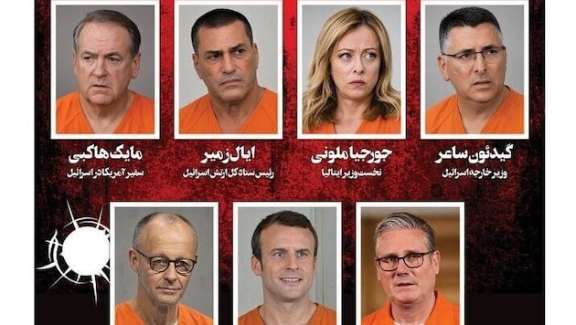 Diese Politiker will der Iran offenbar tot sehen – was auch mit stilisierten Einschusslöchern ...