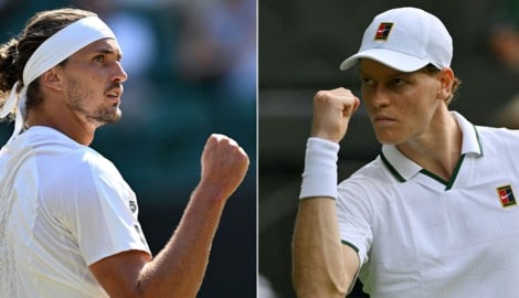 Alexander Zverev (l.) und Jannik Sinner kämpfen um den Wimbledontitel.