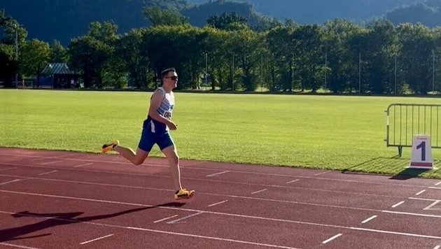 Patrick Pesti lief Samstag bei den Landesmeisterschaften über 400 Meter zum Sieg.