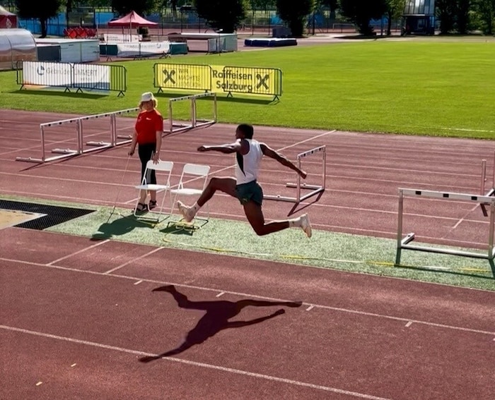 Michael Skosana gewann den Dreisprung.