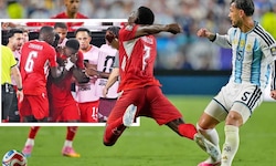 Der Schweizer Breel Embolo hebt ab – eine folgenschwere Entscheidung. Danach (linkes Bild) ...