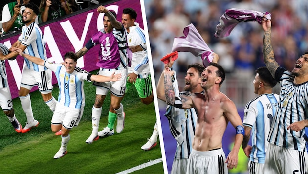 Julian Alvarez (pictured on the left) scored the decisive 2–1 goal for Argentina in extra time. ...