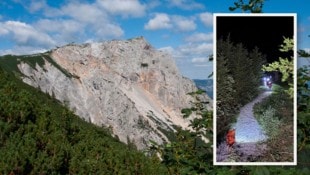 Anstatt des Wanderweges wurde ein viel zu schwerer Klettersteig für den Abstieg gewählt – ein ...