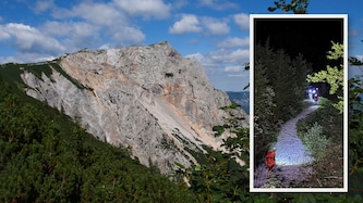 Anstatt des Wanderweges wurde ein viel zu schwerer Klettersteig für den Abstieg gewählt – ein ...