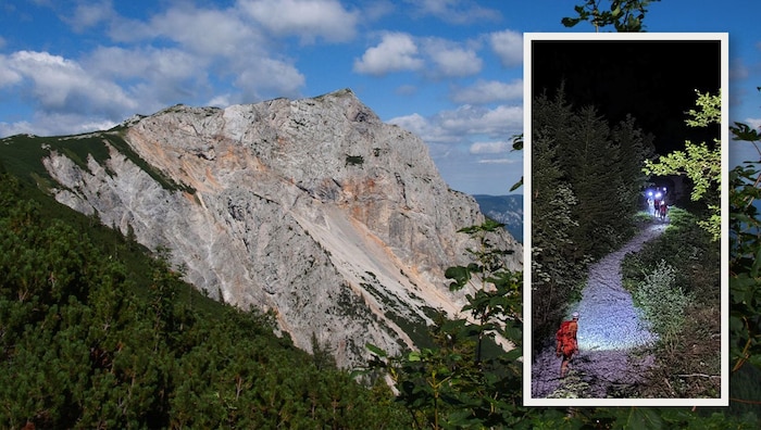 Anstatt des Wanderweges wurde ein viel zu schwerer Klettersteig für den Abstieg gewählt – ein ...