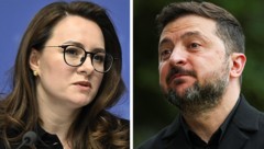 Julia Swyrydenko und der ukrainische Präsident Wolodymyr Selenskyj