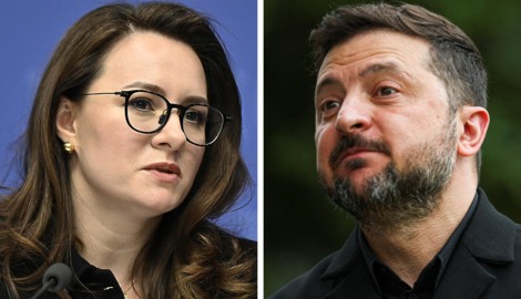 Julia Swyrydenko und der ukrainische Präsident Wolodymyr Selenskyj
