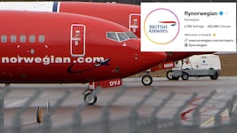 Den Instagram-Auftritt der norwegischen Fluggesellschaft Norwegian ziert am Sonntag das Logo des ...