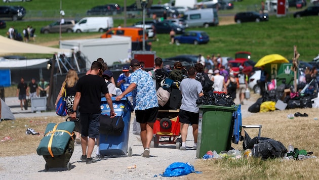Die Camper hatten einiges an Gepäck.