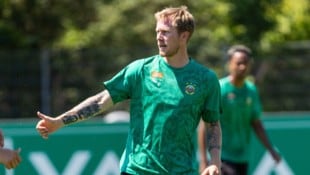 Rapids Neo-Stürmer Adamsen, hier im Training, traf erstmals.