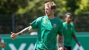 Rapids Neo-Stürmer Adamsen, hier im Training, traf erstmals.