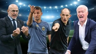 Führten ihre Nationen ins Halbfinale: Spaniens Luis De la Fuente, Argentiniens Lionel Scaloni, ...