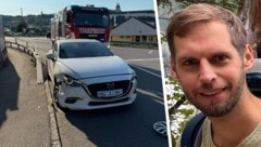 Das Auto wurde bei dem Unfall schwer beschädigt – Papa Dimitri bedankt sich jetzt bei allen ...