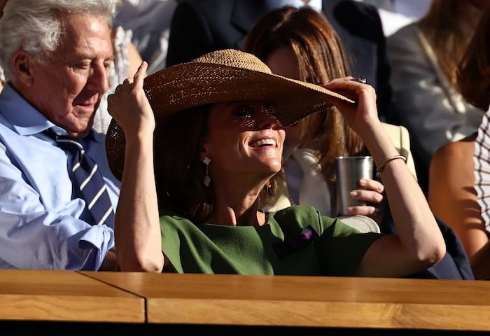 Prinzessin Kate trug in Wimbledon ebenfalls einen Strohhut.