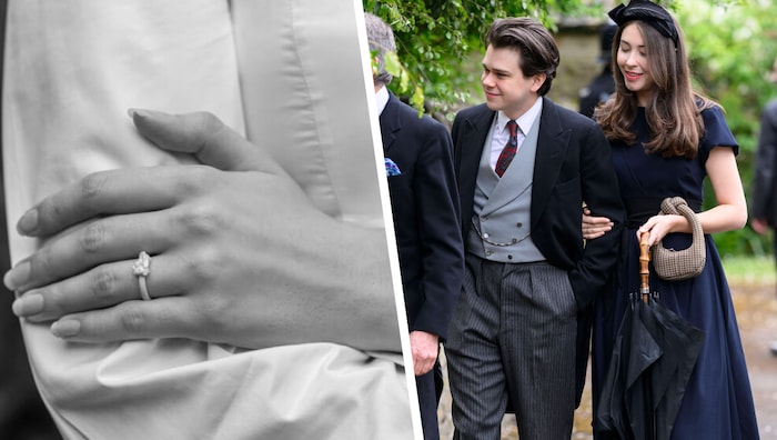 Samuel Chatto und Eleanor „Ellie“ Ekserdjian bei der Hochzeit von Peter Phillips und Harriet ...