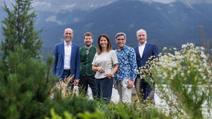 Gesprächsreihe bei der Tiroler Versicherung mit Mair, Starl, Stieg, Jäger und Weinberger (von ...
