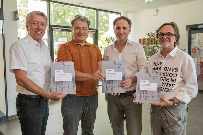 Thomas Ferk (Vizedirektor Caritas Steiermark), Friedrich Mayer (Initiator des Pilotprojekts), ...