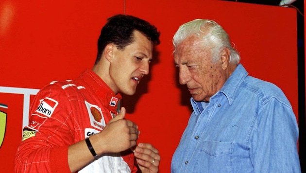 Von links: Michael Schumacher und Gianni Agnelli (Archivbild)