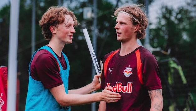 Valentin Sulzbacher (left, next to Maurits Kjaergaard) is transferring to Excelsior Rotterdam in ...