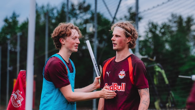 Valentin Sulzbacher und Maurits Kjaergaard spielen in den Überlegungen von Red Bull Salzburg für ...