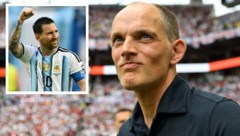 Thomas Tuchel (rechts) steht vor einem Schicksalsspiel gegen Lionel Messi und seine ...