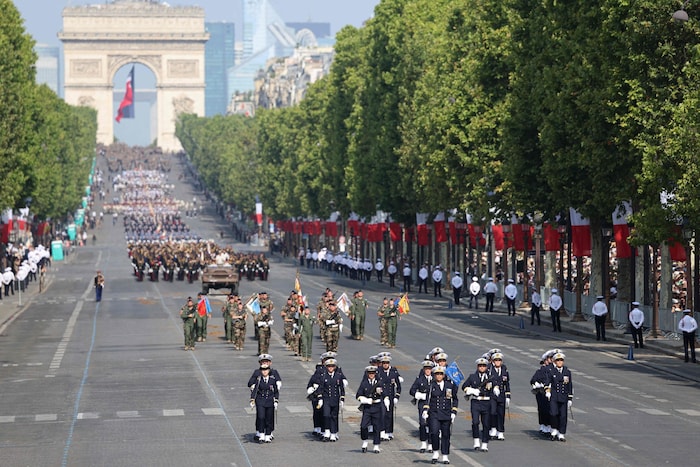 Militärparade zum französischen Nationalfeiertag: Mit dabei ist heuer auch eine Abordnung des ...