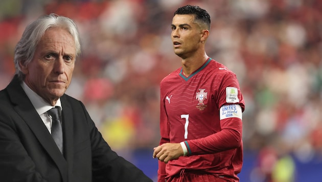 Mit Jorge Jesus (l.) hat Cristiano Ronaldo (r.) einen neuen Teamchef.