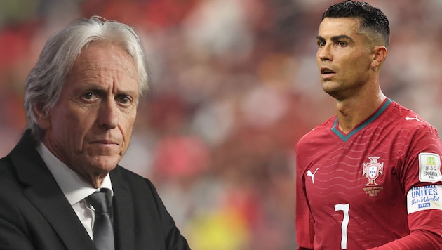 Kein einfaches Verhältnis: Portugal-Teamchef Jorge Jesus (li.) und Cristiano Ronaldo