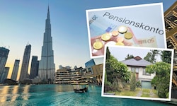 Die Leiche war mehr als zehn Jahre in diesem Haus (re.) eingemauert, die hohe Pension floss ...