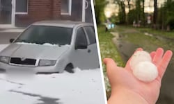 Im Norden Deutschlands gab es schwere Unwetter mit Hagel.