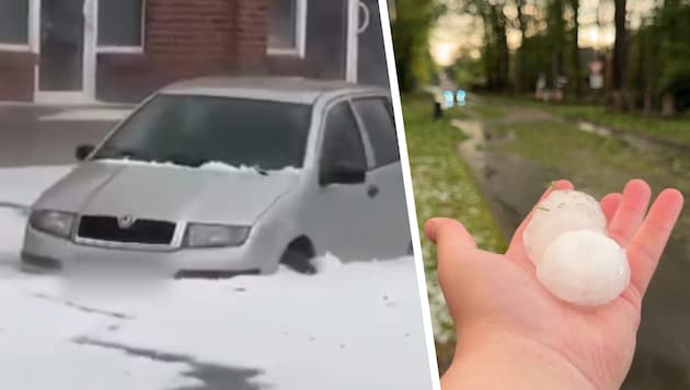 Im Norden Deutschlands gab es schwere Unwetter mit Hagel.