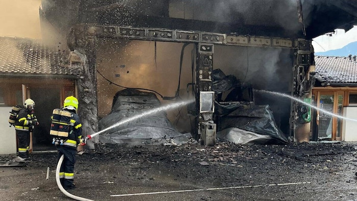 The fire station burned to the ground along with all its contents.