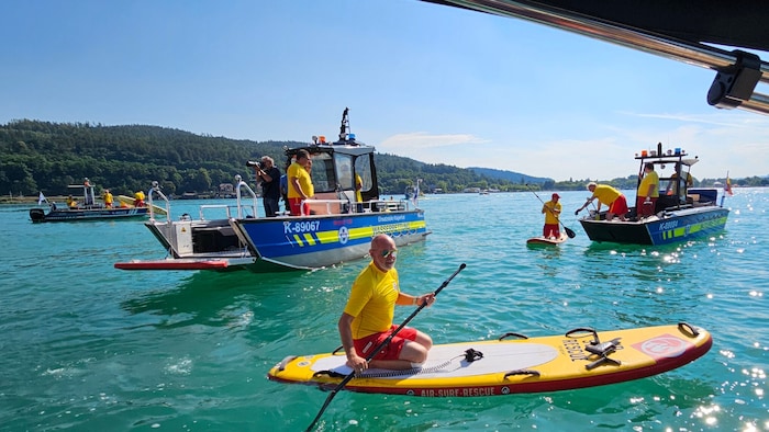 Auch die Österreichische Wasserrettung begleitet das Event.