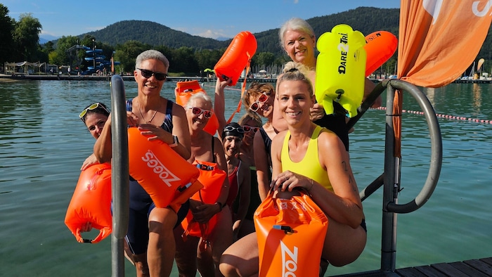 Schwimmbojen sind eine große Hilfe.