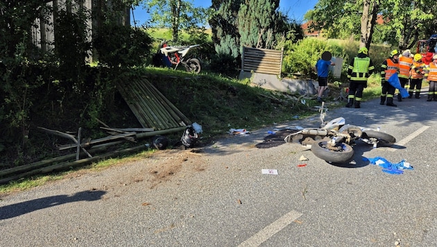 Die Unfallstelle in Reichering.