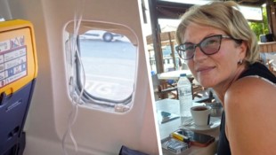 Svetlana Karović schildert die dramatischen Minuten an Bord. Das zerstörte Fenster zerbarst ...