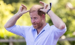Prinz Harry gab während seines Besuchs in Großbritannien Ex-Rugby-Spieler Joe Marler ein ...