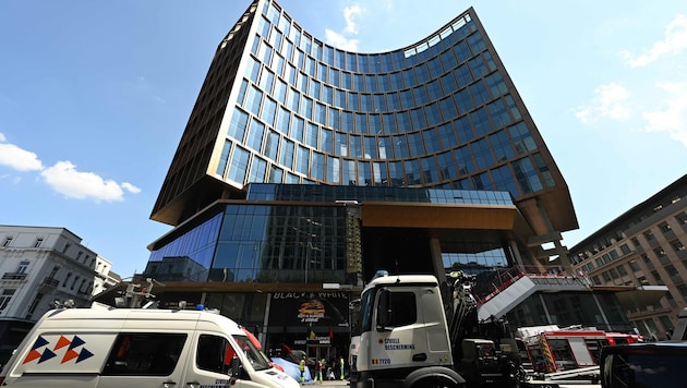 In dem Gebäude in Brüssels Innenstadt fanden zuvor Renovierungsarbeiten statt.