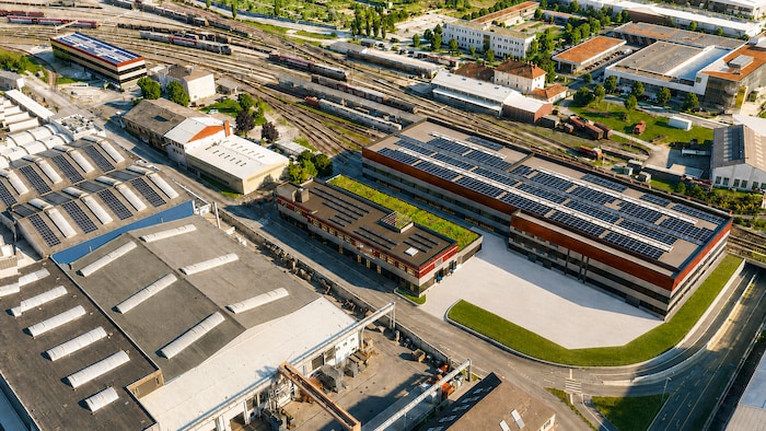So sollen die neuen Werkstätten-Anlagen am GKB-Gelände in Graz aussehen. Geplante ...