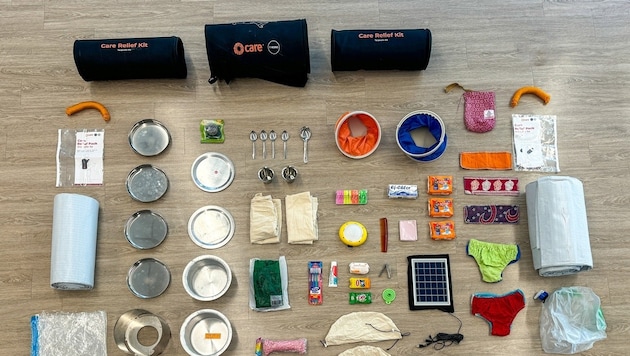 Ein Monat Überleben im Rucksack: CARE zeigt das neue Katastrophen-Set