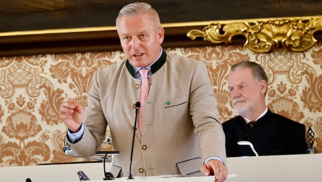FPÖ-Landeshauptmann Mario Kunasek im steirischen Landtag.