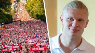 Mehr als 100.000 Norweger bereiteten ihren Fußball-Helden am Montag einen gebührenden Empfang.